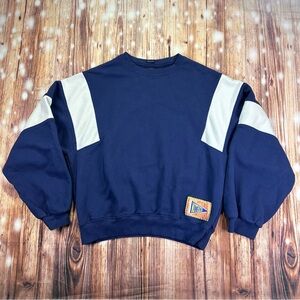 MOTHER The Drop Square Inset Oversized Striped Cotton-Jersey Sweatshirt Small